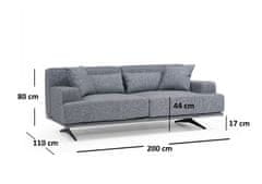 Atelier Del Sofa Dvosjed BENTLEY sivi, Bentley 2 Seater - Grey