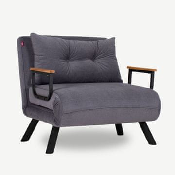 Atelier Del Sofa Fotelja na razvlačenje SANDO sivi, Sando Single - Grey