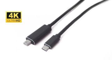 MicroConnect 4K USB-C - mini Displayport kabel 1m