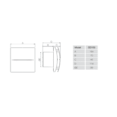 Aerauliqa Aksijalni ventilator QD100T BB