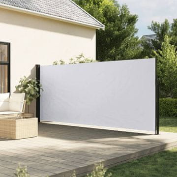 Vidaxl Uvlačna bočna tenda bijela 160x300 cm