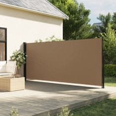 Vidaxl Uvlačiva bočna tenda smeđesiva 160 x 600 cm