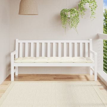 Vidaxl Jastuk za vrtnu klupu, krem, 180x50x7 cm, oxfordska tkanina