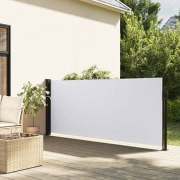 Vidaxl Uvlačna bočna tenda bijela 117 x 300 cm