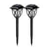 Netscroll Set 2x solarne vrtne lampe, automatsko punjenje i paljenje, bijelo svjetlo, otporne na vremenske uvjete, 6–8 h rada, idealno za staze, dvorišta i vrtove, PathwayLights