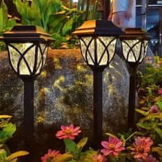 Netscroll Set 2x solarne vrtne lampe, automatsko punjenje i paljenje, bijelo svjetlo, otporne na vremenske uvjete, 6–8 h rada, idealno za staze, dvorišta i vrtove, PathwayLights