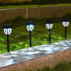Netscroll Set 2x solarne vrtne lampe, automatsko punjenje i paljenje, bijelo svjetlo, otporne na vremenske uvjete, 6–8 h rada, idealno za staze, dvorišta i vrtove, PathwayLights