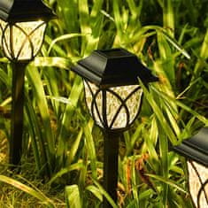 Netscroll Set 2x solarne vrtne lampe, automatsko punjenje i paljenje, bijelo svjetlo, otporne na vremenske uvjete, 6–8 h rada, idealno za staze, dvorišta i vrtove, PathwayLights
