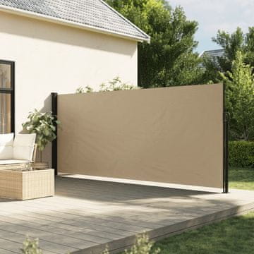 Vidaxl Uvlačna bočna tenda bež boje 170x300 cm