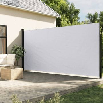 Vidaxl Uvlačna bočna tenda bijela 200 x 600 cm