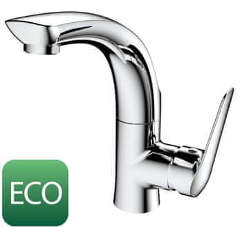 SAPHO SLAVNI ECO kromirana slavina s okretnom cijevi za umivaonik, model Soliter, 207mm visine