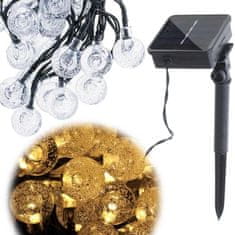 MG Ball Garland solarni lanac 50 LED 7m, crno