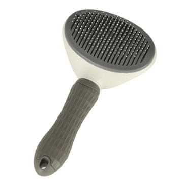 MG Brush četka za samočišćenje pseće mačje dlake, siva