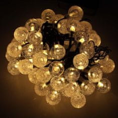 MG Ball Garland solarni lanac 50 LED 7m, crno