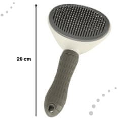 MG Brush četka za samočišćenje pseće mačje dlake, siva