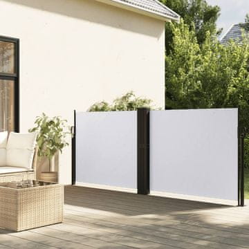 Vidaxl Uvlačna bočna tenda bijela 120x600 cm
