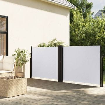 Vidaxl Uvlačna bočna tenda bijela 140x600 cm