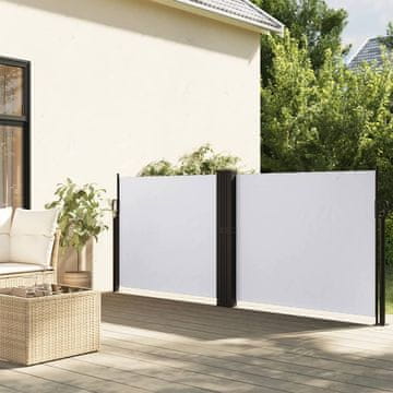 Vidaxl Uvlačna bočna tenda bijela 140x1200 cm