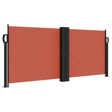Vidaxl Uvlačiva bočna tenda 100 x 1000 cm terakota