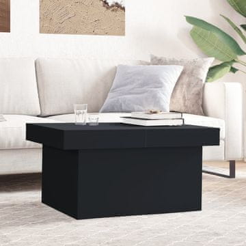 Vidaxl Klub stolić, crni, 80x55x40 cm, materijal na bazi drva