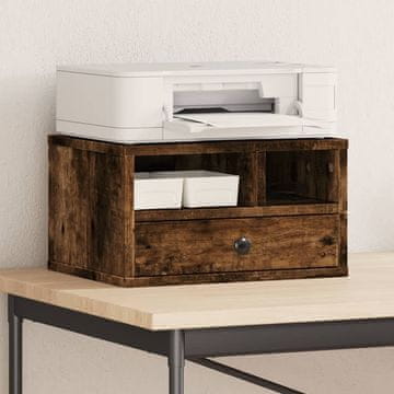 Vidaxl Stalak za pisač dimljeni hrast 40x32x22,5 cm