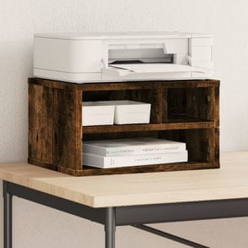 Vidaxl Stalak za pisač dimljeni hrast 40x32x22,5 cm