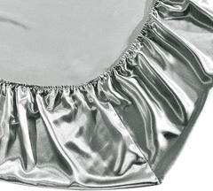 HOME & MARKER® Napenjalna rjuha, gladka i otporna na vlagu, imitacija svile, uključuje 1 navlaku i 2 jastučnice (svijetlo siva, 150x200) | SILKYFIT