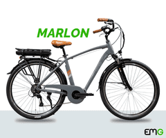 Trevi EMG Marlon električni bicikl, vintage, 71,12 cm, siva