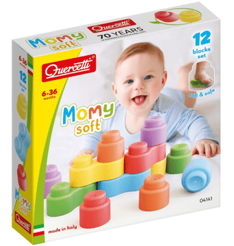 Quercetti Momy Soft kocke, 6-36 mjeseci, 12/1