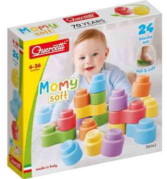 Quercetti Momy Soft kocke, 6-36 mjeseci, 24/1