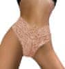 Gaćice visokog struka za oblikovanje tijela, čipkaste, bešavne, udobne | LACEY , boja kože, L