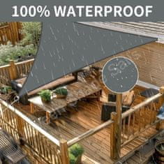 HOME & MARKER® Trokutasto sjenilo za terasu, jedro za zaštitu od sunca, siva boja (3x3x3 m) | SHADI 