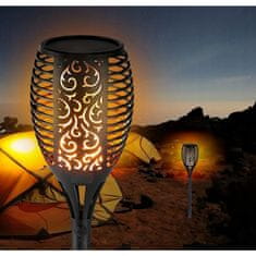 Gardlov vrtne solarne LED lampe, efekt baklje, 4 komada