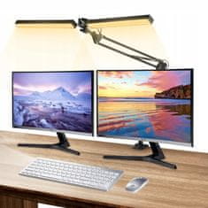 Malatec Alu. 230V 168 LED fleksibilna dvostruka stolna svjetiljka crna