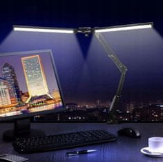Malatec Alu. 230V 168 LED fleksibilna dvostruka stolna svjetiljka crna