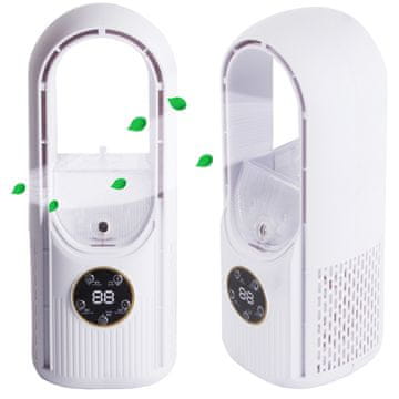 Verkgroup 2u1 LED RGB uspravni ventilator i USB LCD ovlaživač