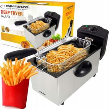 Esperanza 2000W inox friteza na ulje FALAFEL friteza 3L