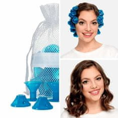 Netscroll Silikonski vikleri za kosu bez topline, 20 komada, roza silikonske navijalke za postojane kovrče, mekani i hipoalergeni, TopCurls