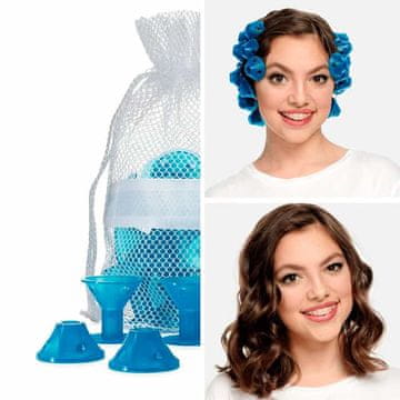 Netscroll Silikonski vikleri za kosu bez topline, 20 komada, roza silikonske navijalke za postojane kovrče, mekani i hipoalergeni, TopCurls