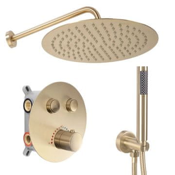 REA LUNGO UGRADNI SET ZA TUŠIRANJE S TERMOSTATOM S GOLD BRUSH SKU -P8551