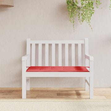 Vidaxl Jastuk za vrtnu klupu, crveni, 100x50x3 cm, tkanina