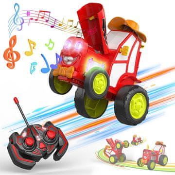 Cool Mango dječji automobil na daljinsko upravljanje za skokove i trikove, crveni - Crazycar