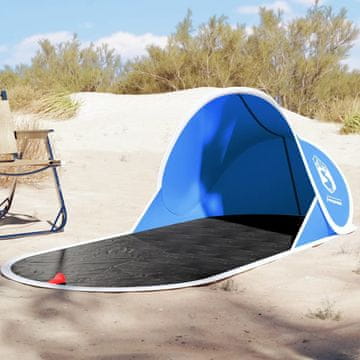 Vidaxl Sklopivi šator za plažu, plavi, vodootporni