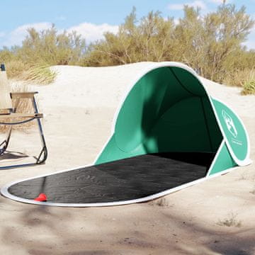 Vidaxl Sklopivi šator za plažu, zeleni, vodootporni