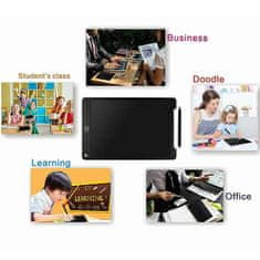 Netscroll Pametna LCD tablica za crtanje i pisanje s olovkom, digitalna grafička ploča s gumbom za brisanje, višekratna uporaba, za djecu i odrasle, TabletArt
