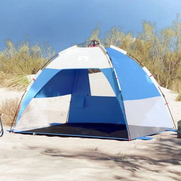 Vidaxl Šator za plažu za 2 osobe, plavi, vodootporni