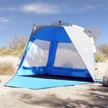Vidaxl šator za plažu za 3 osobe, azurni, brzo postavljanje, vodootporan