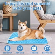 Netscroll Hladilna podloga za psa ili mačku, 100x70 cm, otporna na ogrebotine, periva, protuklizna i vodootporna baza, CoolingMat