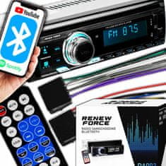 Dexxer 1DIN 12V LCD FM auto radio 4x55W 2x USB Bluetooth SD + daljinski OBNOVITE PRISILNU AKCIJU