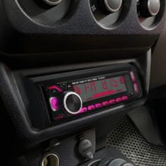 Dexxer 1DIN 12V RGB LCD FM auto radio 4x60W 2x USB Bluetooth SD + daljinski